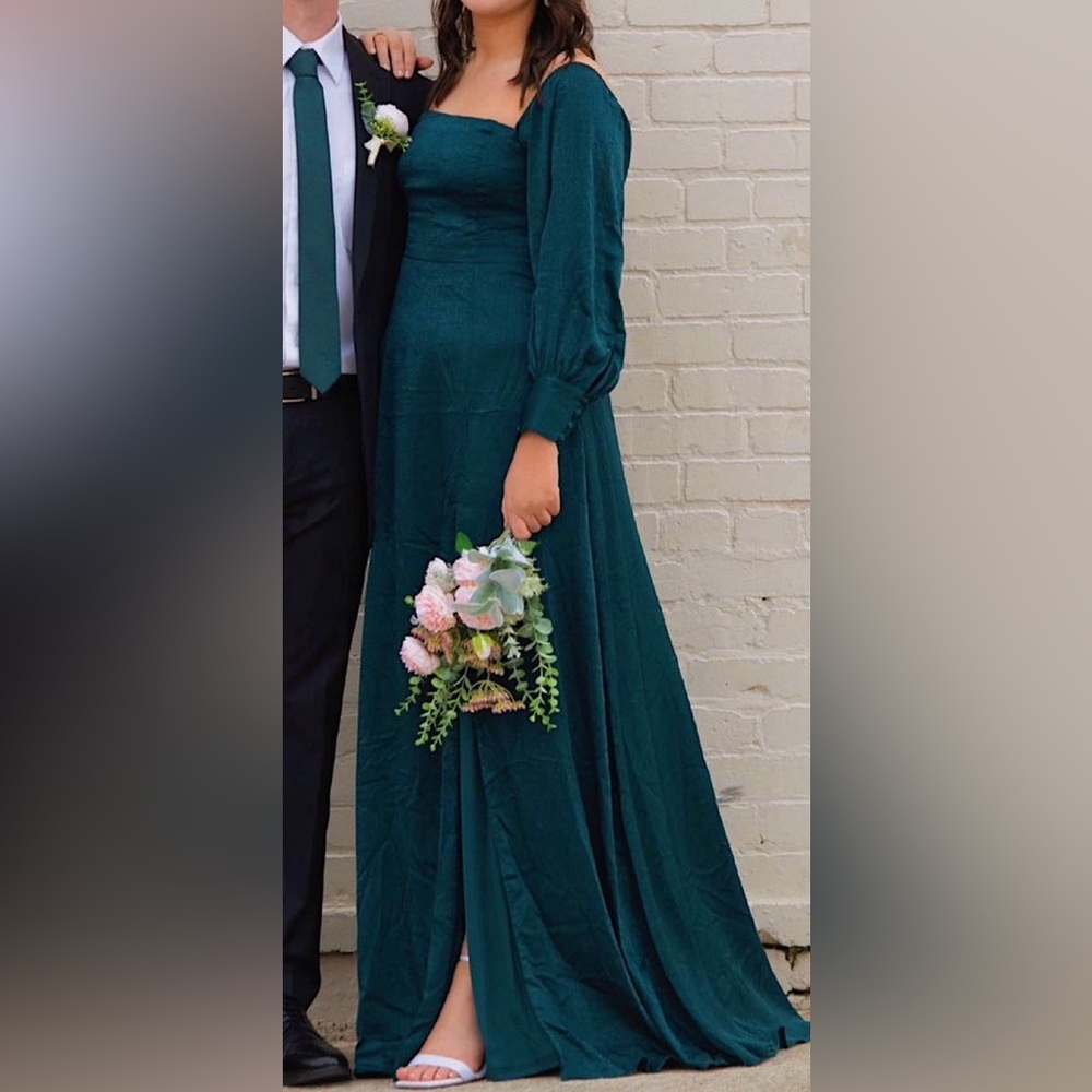 Emerald green dress